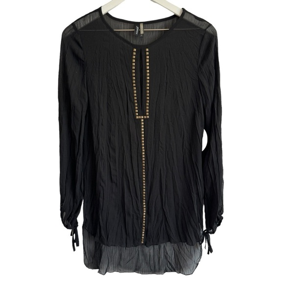 NWT Ravel Sheer Black Rockstud Tunic, Size S - Picture 1 of 7